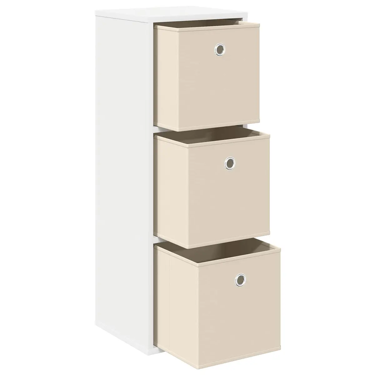White Sideboard with Drawer and Shelves
