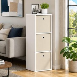 White Sideboard with Drawer Modern Storage Cabinet Living Room Furniture