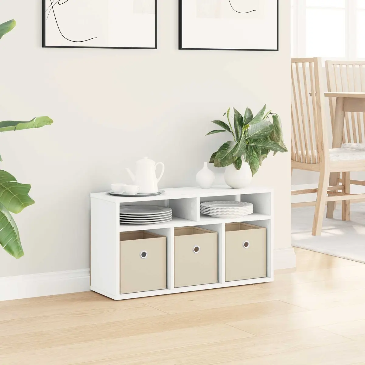Lowboard TV Unit Engineered Wood 72cm White