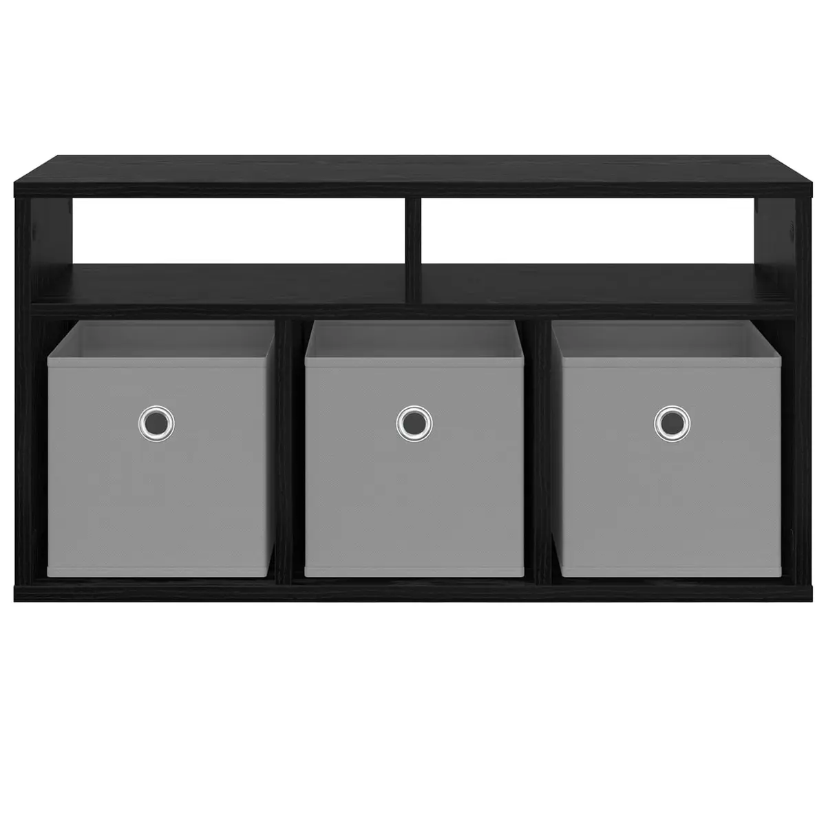 Black Oak Lowboard TV Unit with Drawer