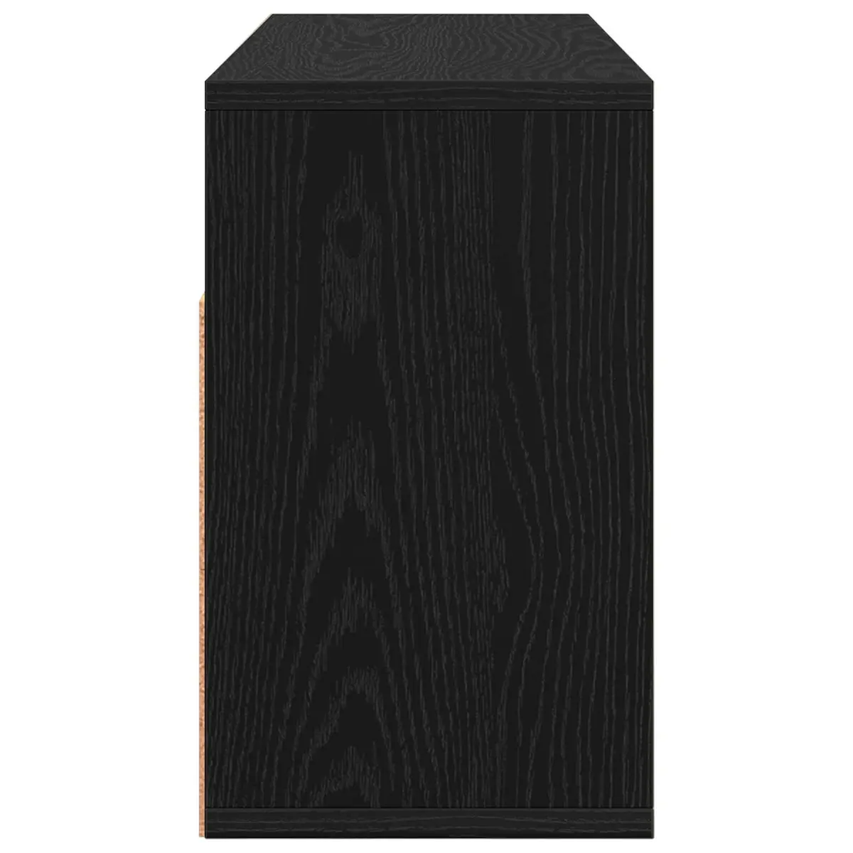 Black Oak Lowboard TV Unit with Drawer