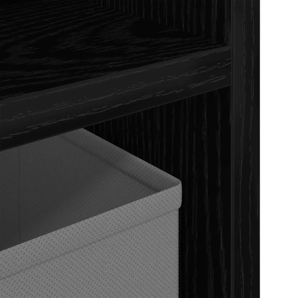 Black Oak Lowboard TV Unit with Drawer