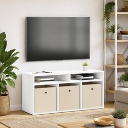 Stylish White Lowboard TV Unit for Modern Living Spaces