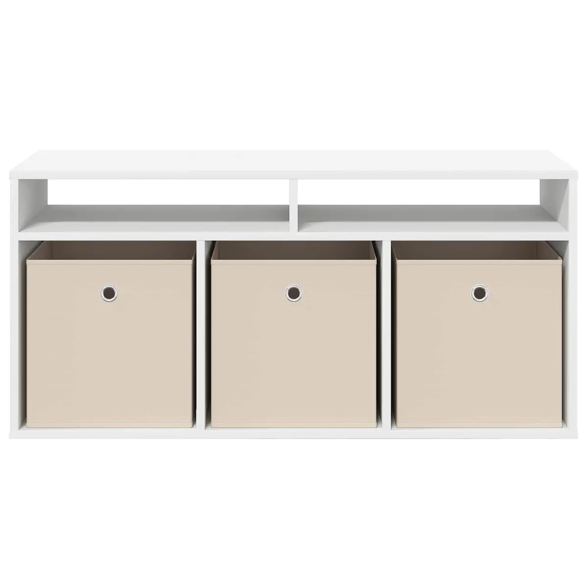 Modern White Lowboard TV Unit Storage Cabinet with Drawer Living Room Furniture