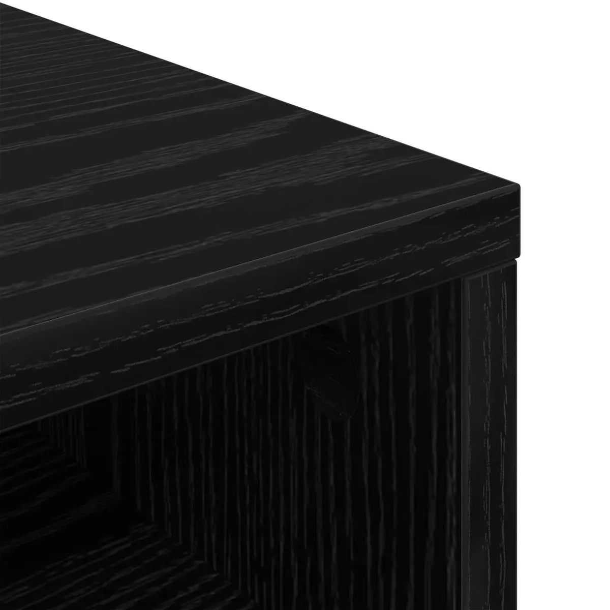 TV Lowboard Engineered Wood 102x32x48.5cm Black Oak