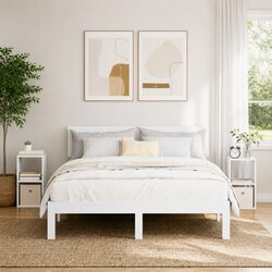 Sleek White Bedside Tables - 2 Pack, Modern Design