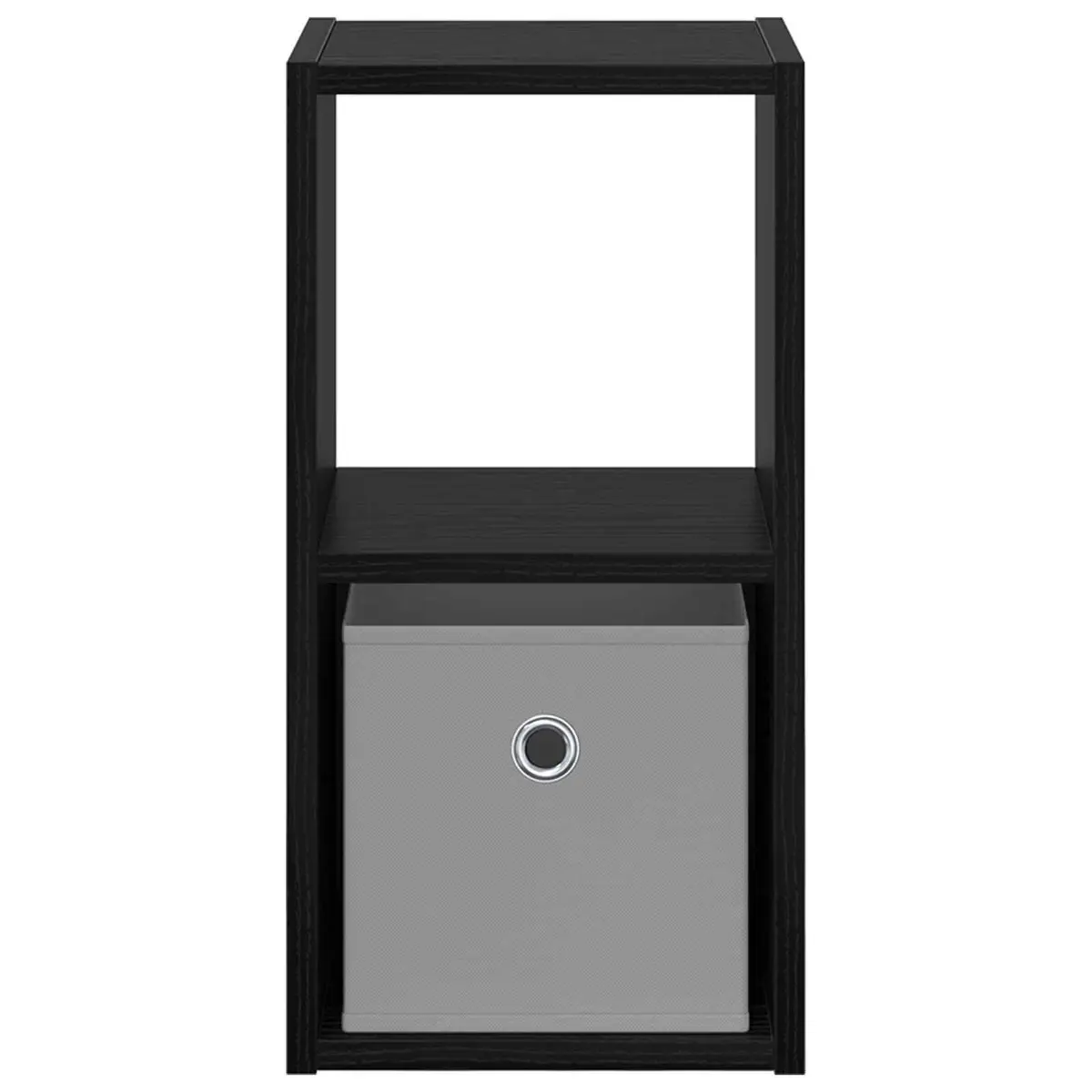 Bedside Table with Drawer Black Modern Bedroom Nightstand Storage 25.5 x 22 x