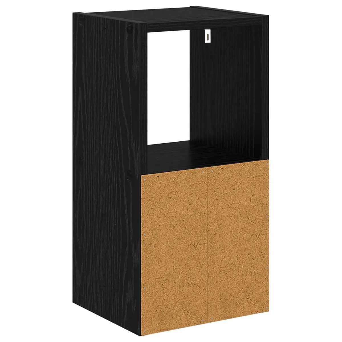 Bedside Table with Drawer Black Modern Bedroom Nightstand Storage 25.5 x 22 x
