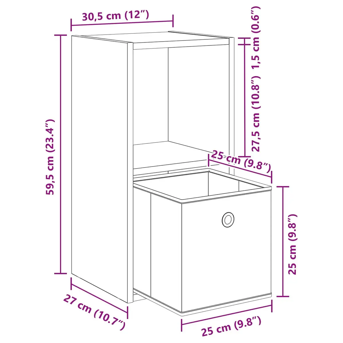 White Bedside Table Set with Drawers