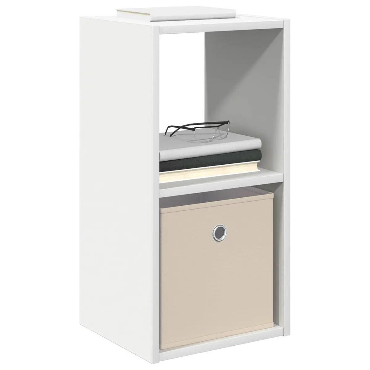 White Bedside Table Set with Drawers