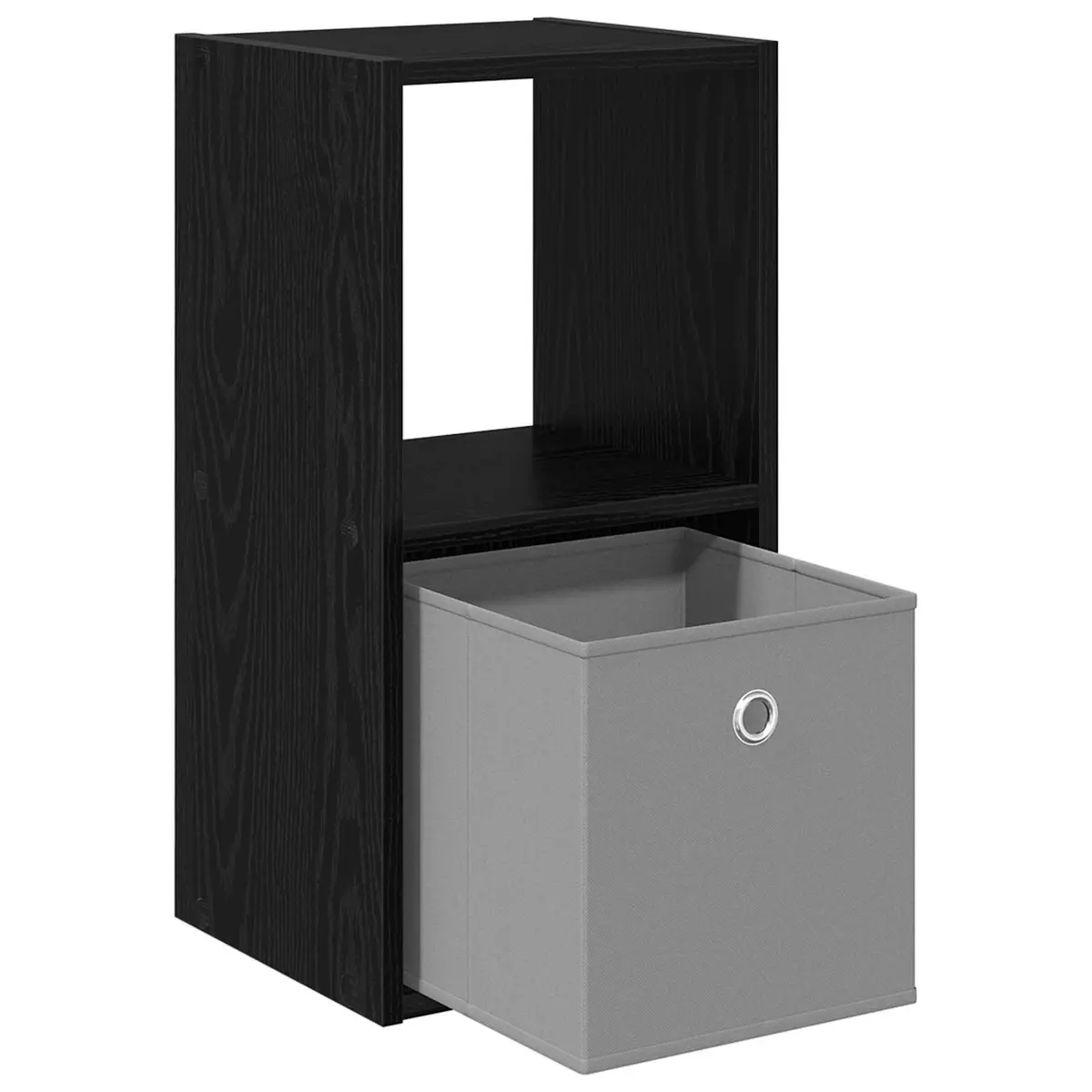 Bedside Table Engineered Wood 30.5 x 27 x 59.5 cm Black 2 Piece
