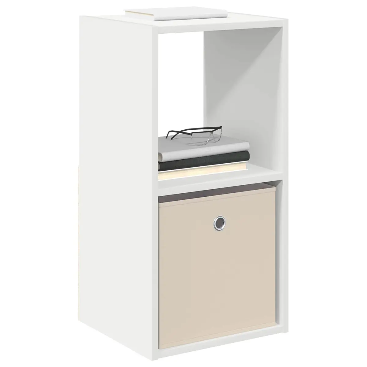White Bedside Table Set 2 pcs 35 x 32 x 68 cm