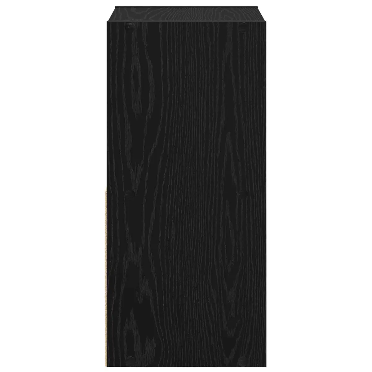 Bedside Table 2 Pieces Black Engineered Wood Bedroom Furniture Storage Drawers