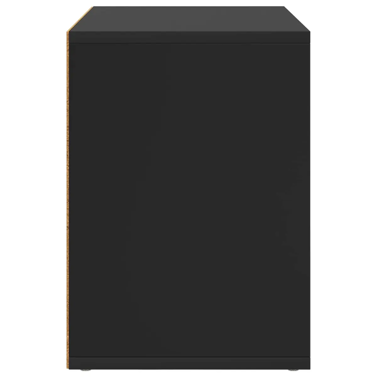 Black Engineered Wood Cat House for Indoor Use