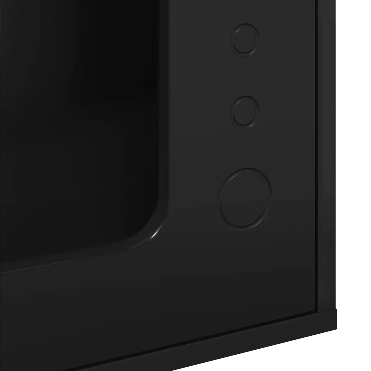 Black Engineered Wood Cat House for Indoor Use