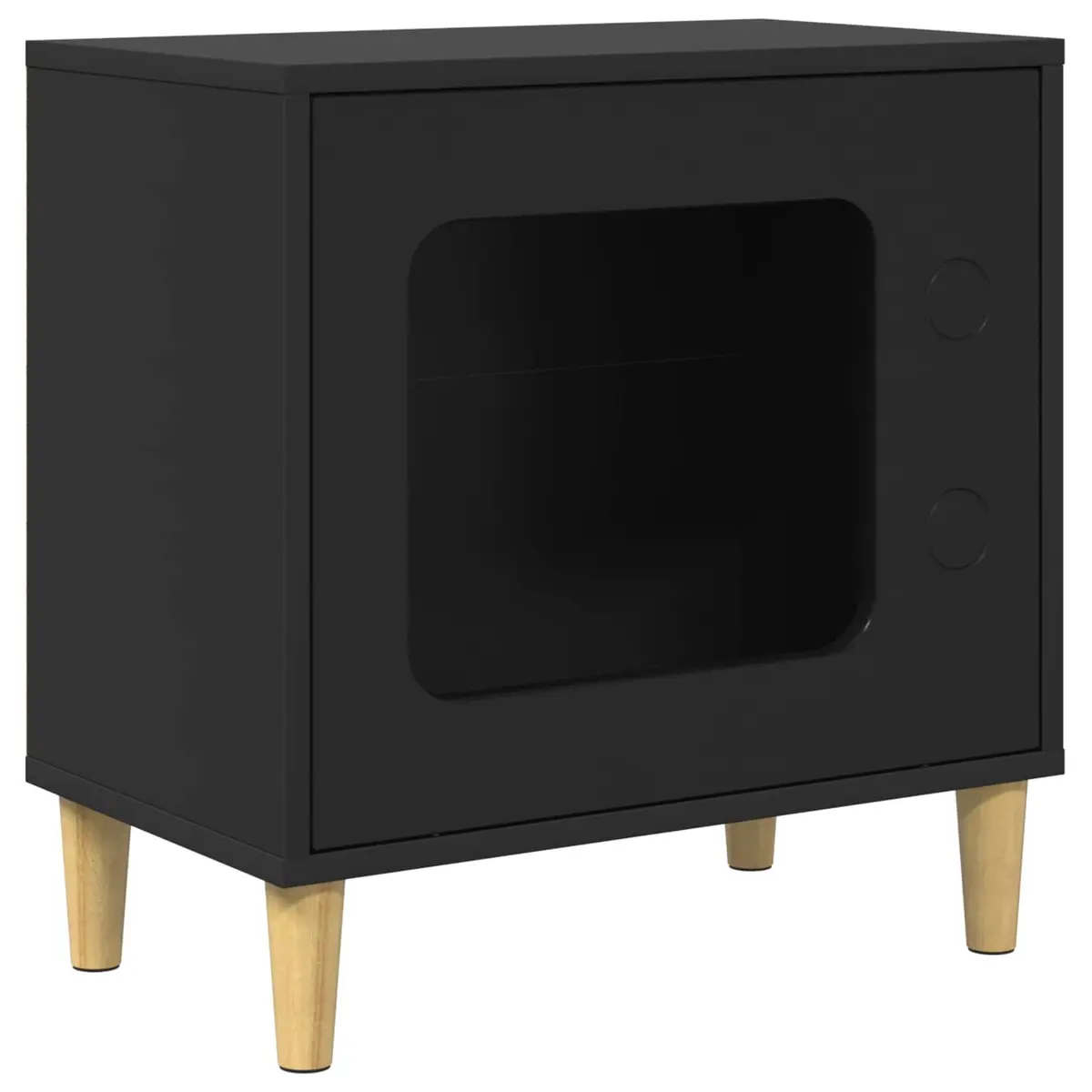 Black Cat House with Durable Engineered Wood