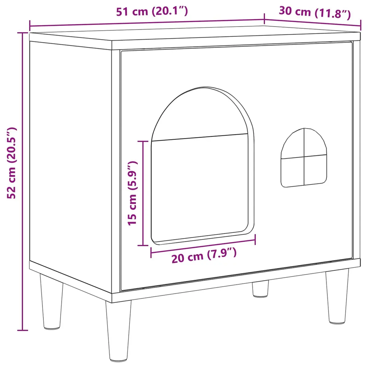 Cat House for Indoor Use in Brown