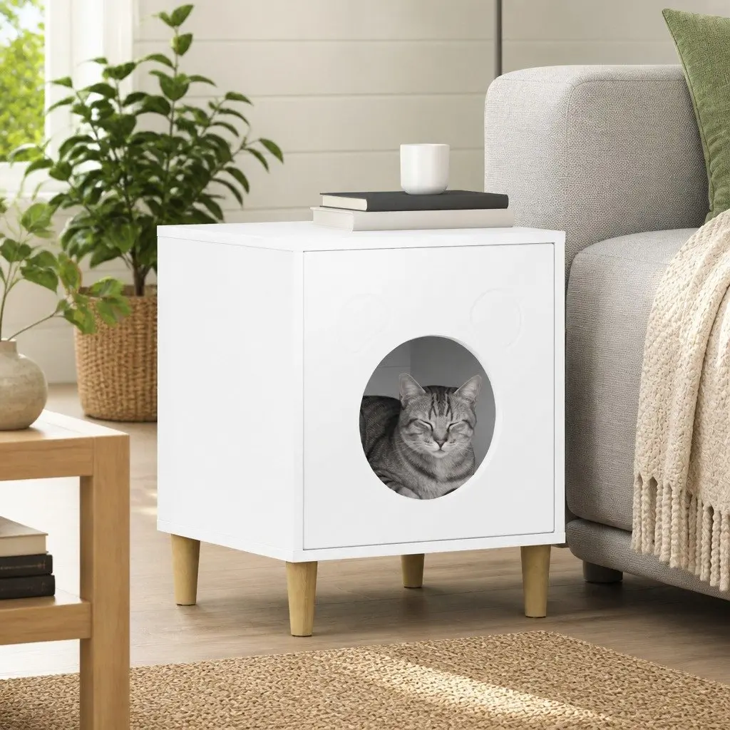 Cat House with Engineered Wood Construction
