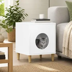 Durable Modern Cat House with Engineered Wood Construction