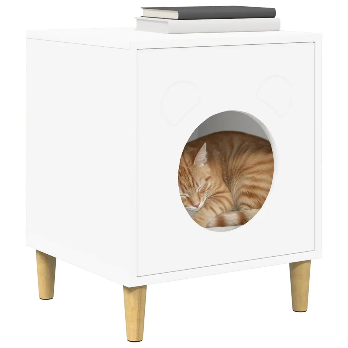 Cat House with Engineered Wood Construction
