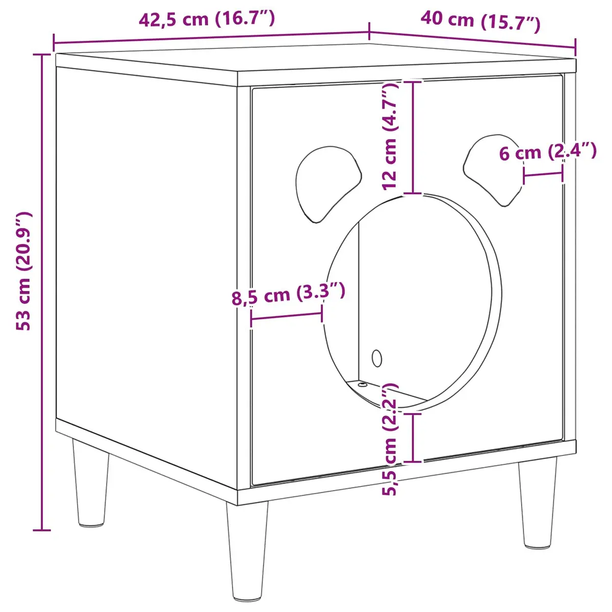 Cat House with Engineered Wood Construction