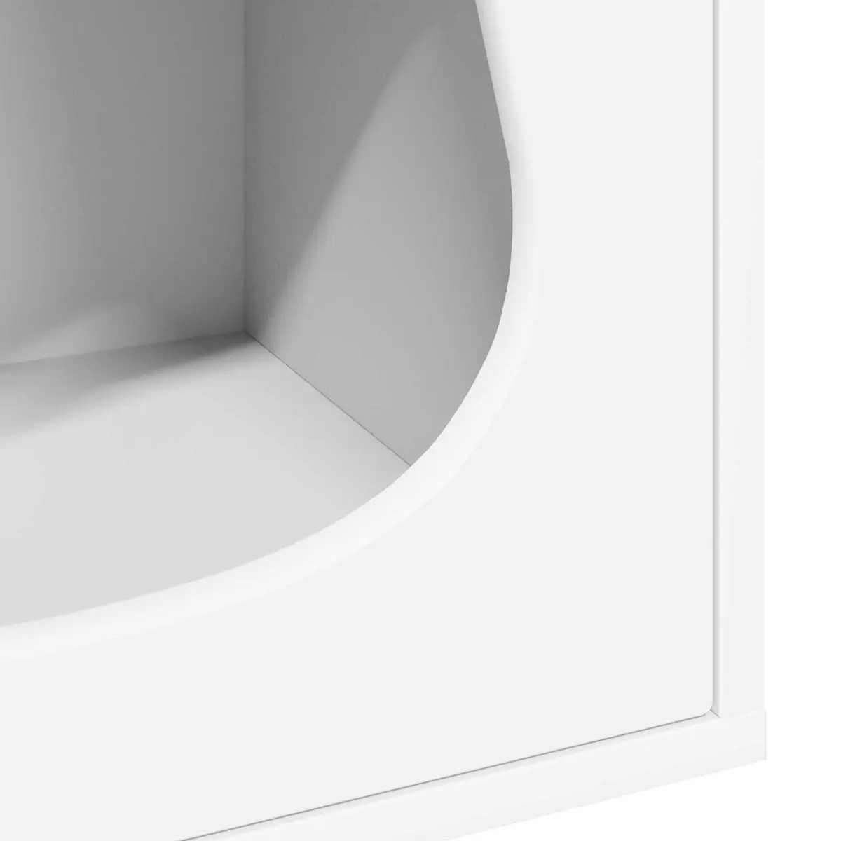 White Engineered Wood Cat House for Indoor Use