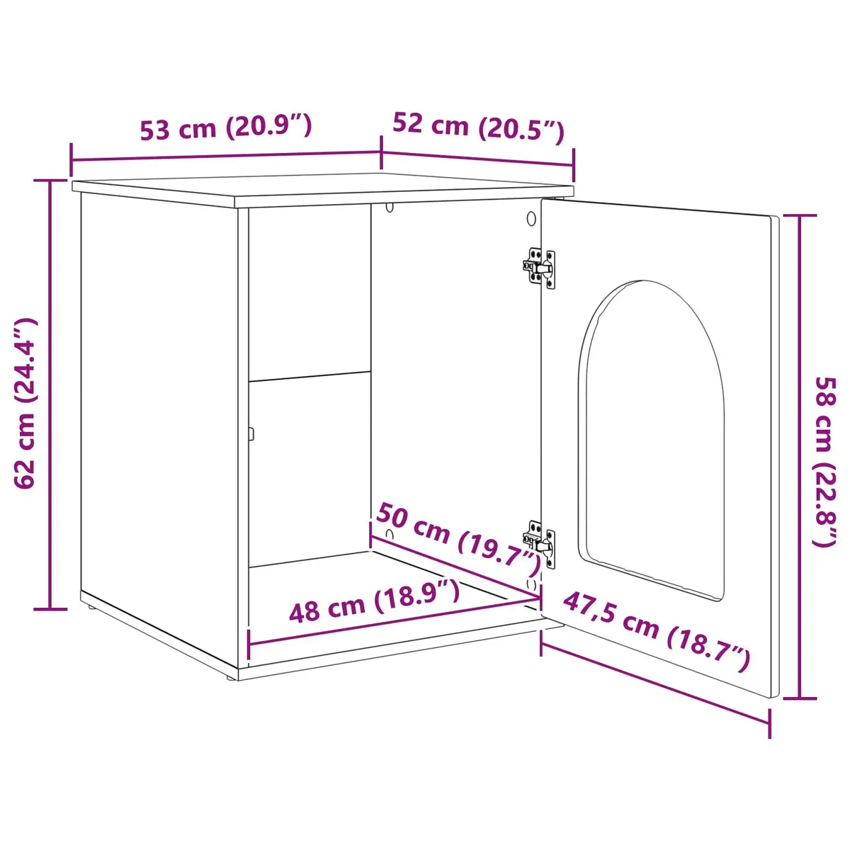 White Engineered Wood Cat House for Indoor Spaces