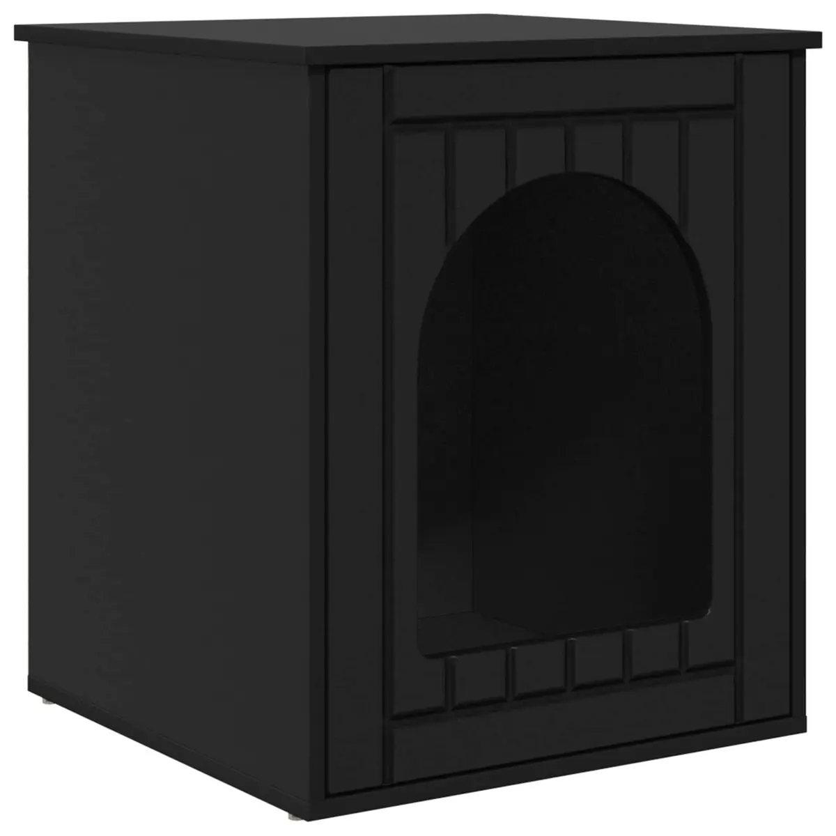 Cat House Engineered Wood 53 x 52 x 62 cm Black