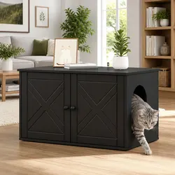 Durable Engineered Wood Cat House for Indoor Use