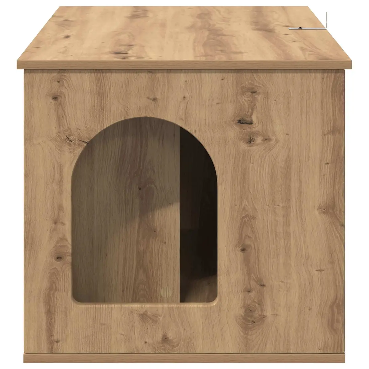 Brown Engineered Wood Cat House for Indoor Use