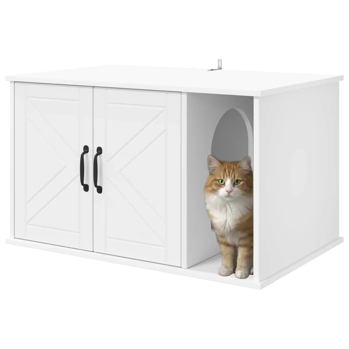 Cat House Engineered Wood 85 x 55 x 50 cm White