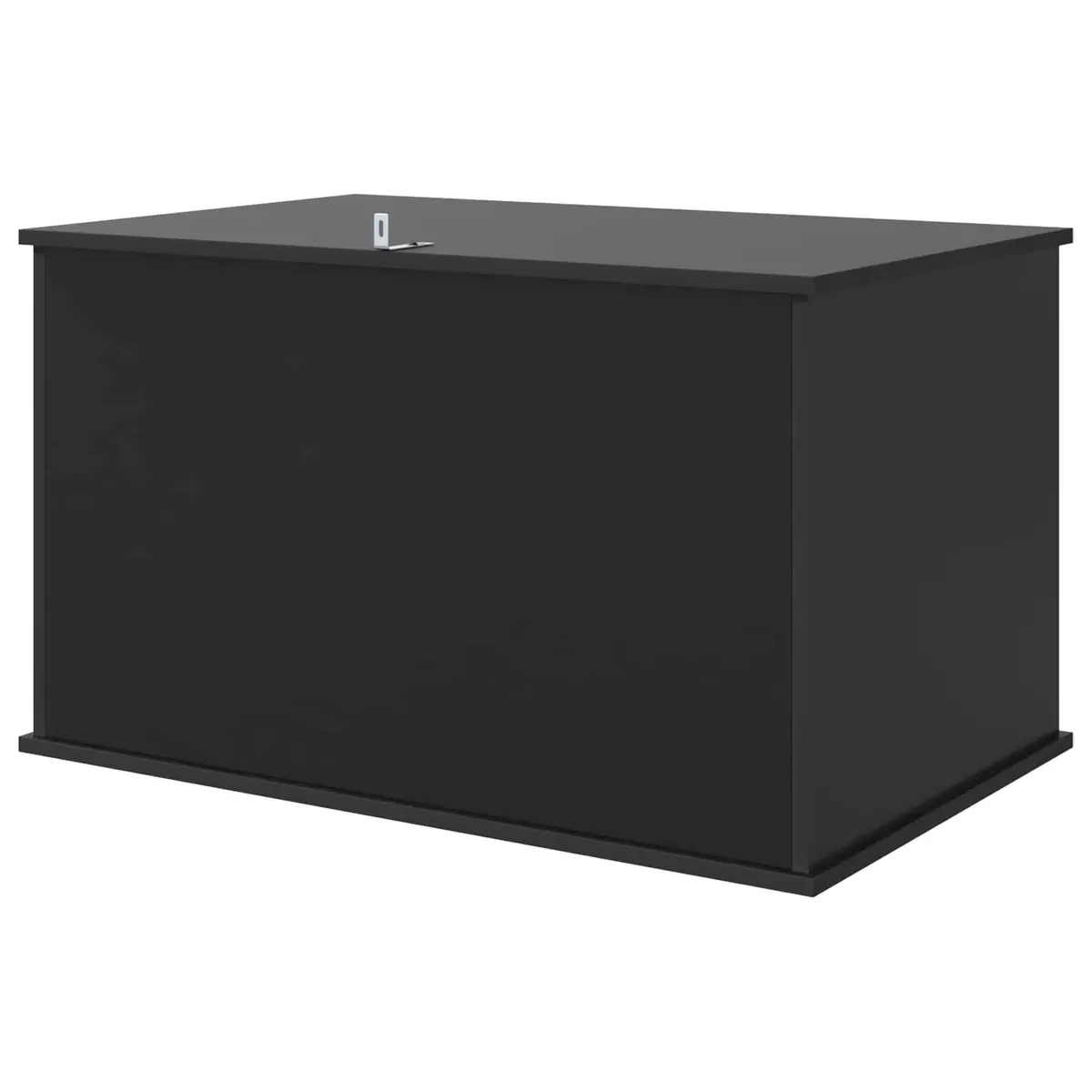 Cat House Black Modern Rectangular Pet Furniture Engineered Wood Indoor Retreat