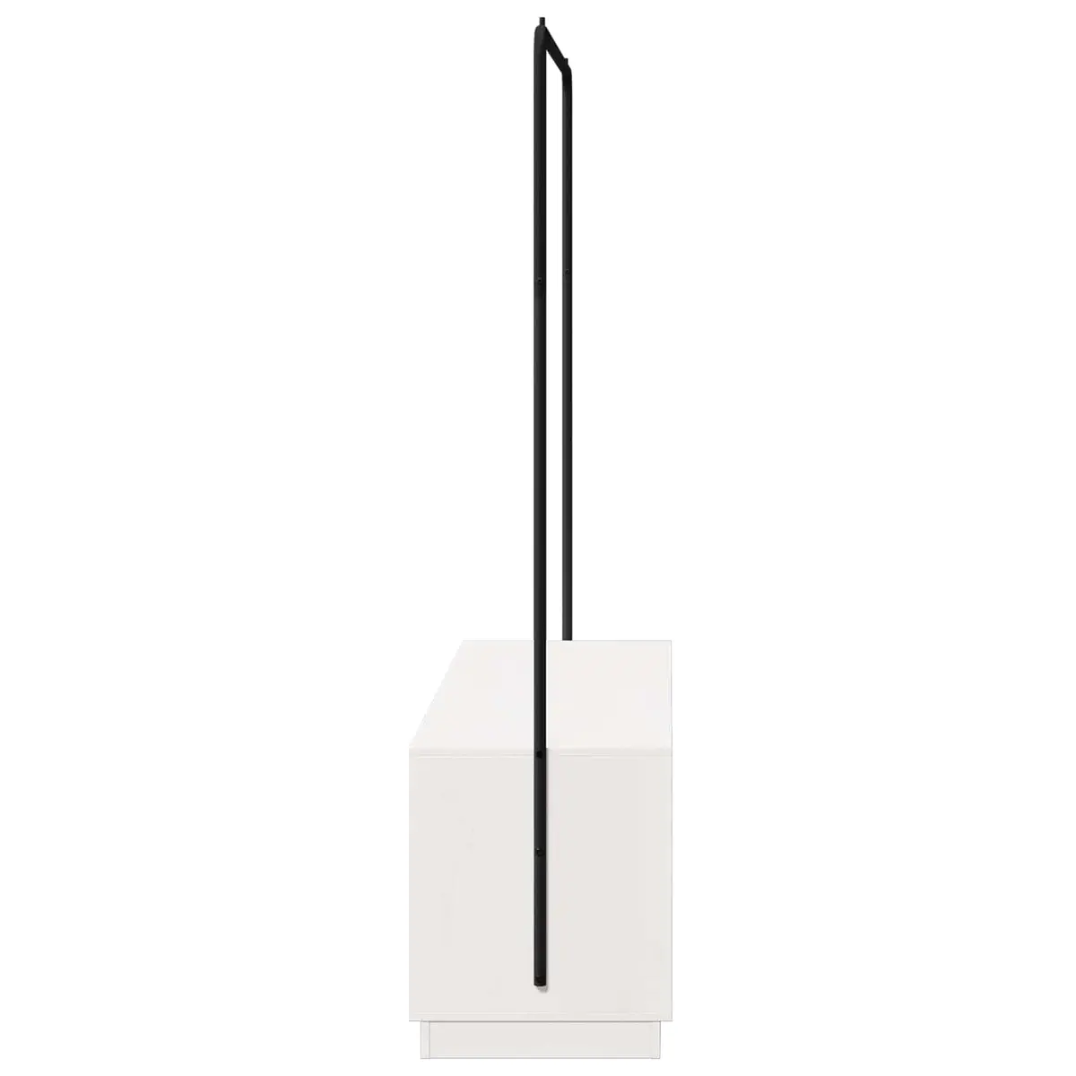 White and Black Clothes Rack for Bedroom Storage