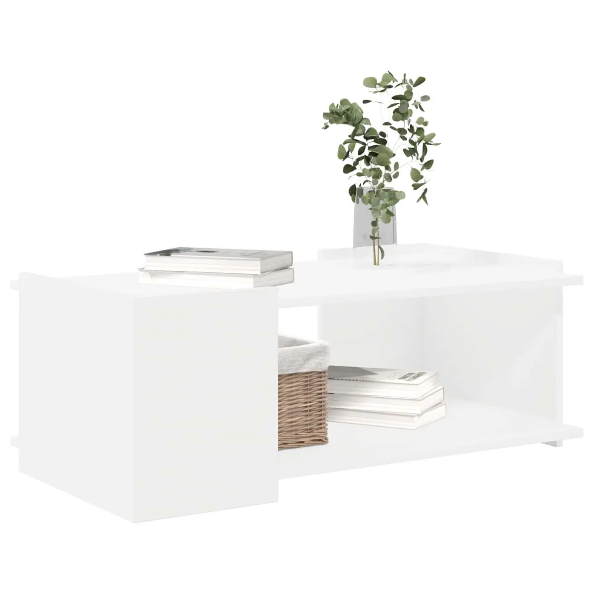 Coffee Table Engineered Wood 90 x 50 x 33 cm White