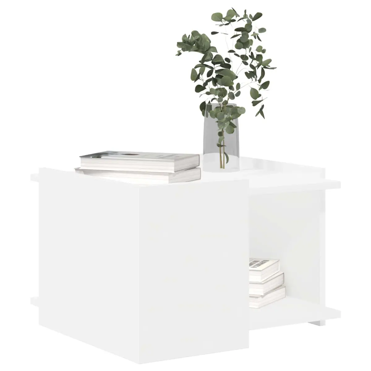 Coffee Table Engineered Wood 50.5 x 50 x 33 cm White