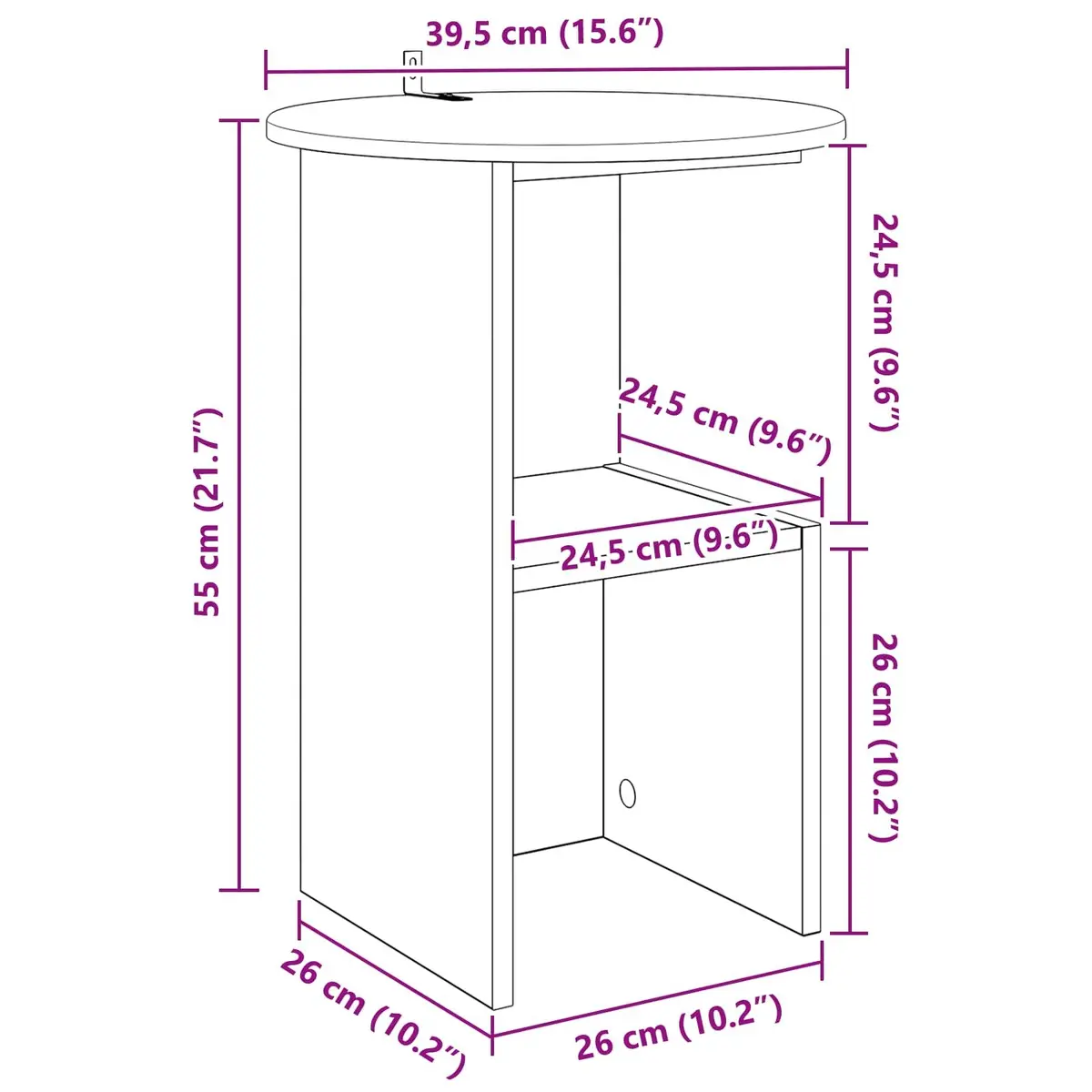 White Side Table for Living Spaces