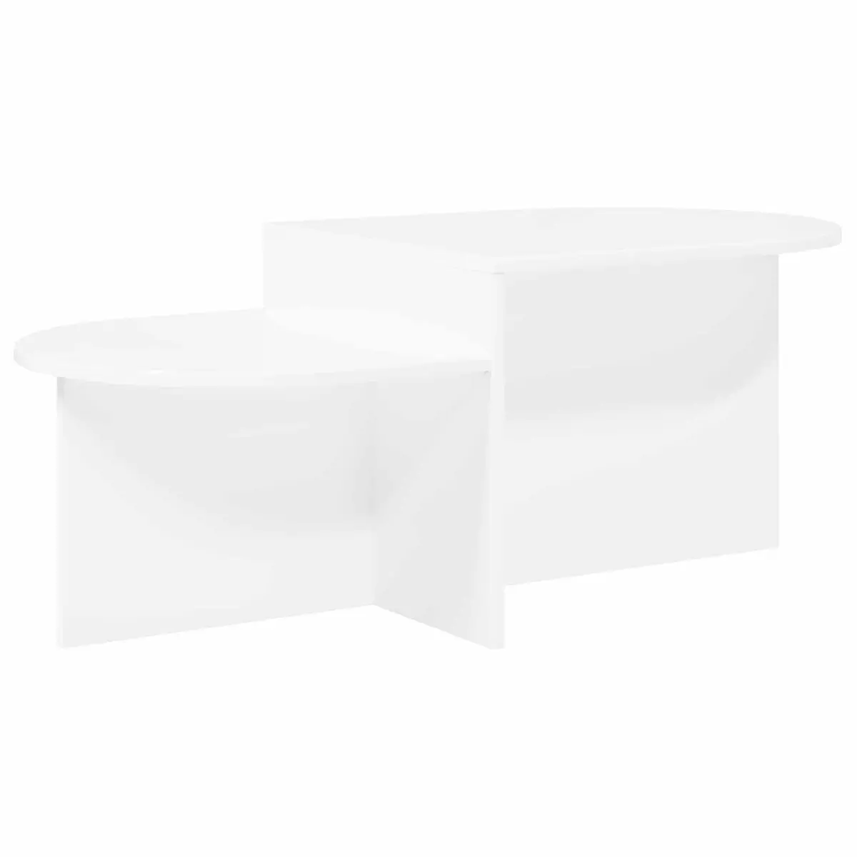 White Coffee Table 100 x 50 x 40 cm with Storage