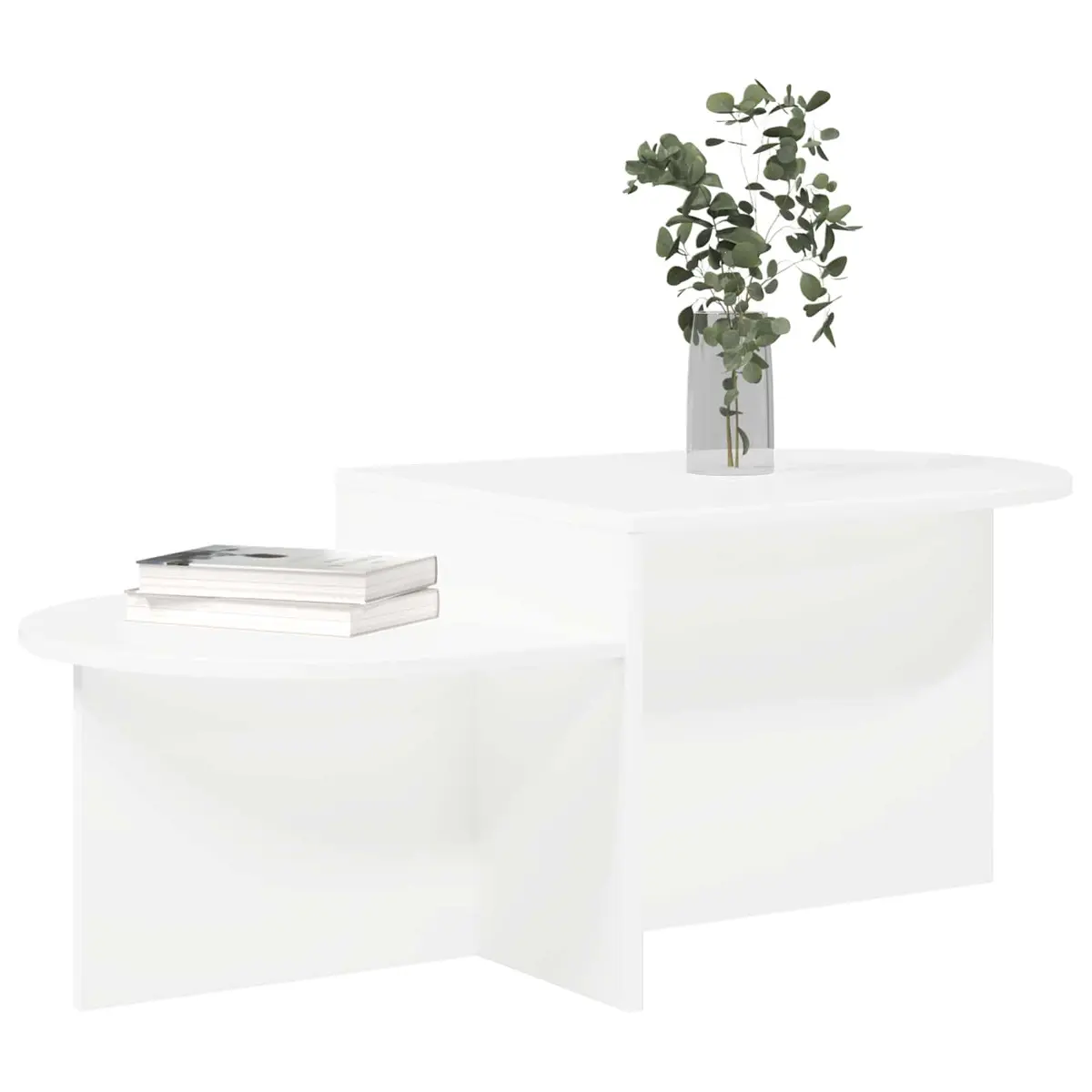 White Coffee Table 100 x 50 x 40 cm with Storage