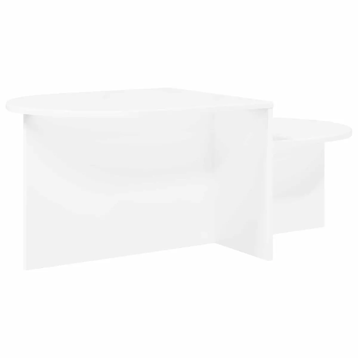 White Coffee Table 100 x 50 x 40 cm with Storage