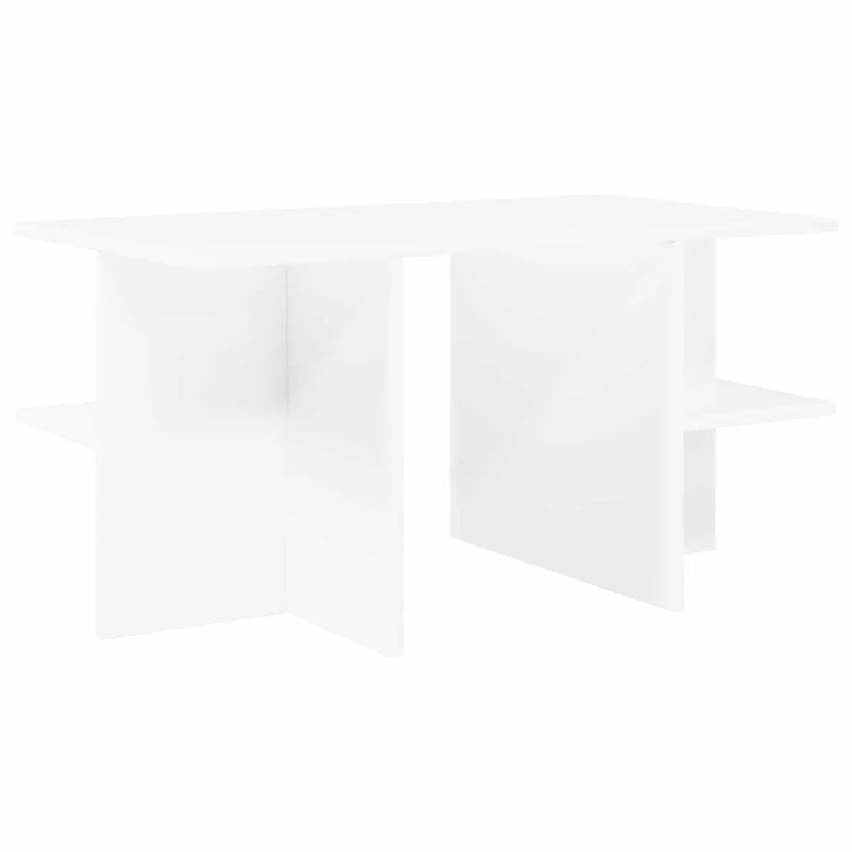 Coffee Table Engineered Wood 87 x 50 x 45 cm White