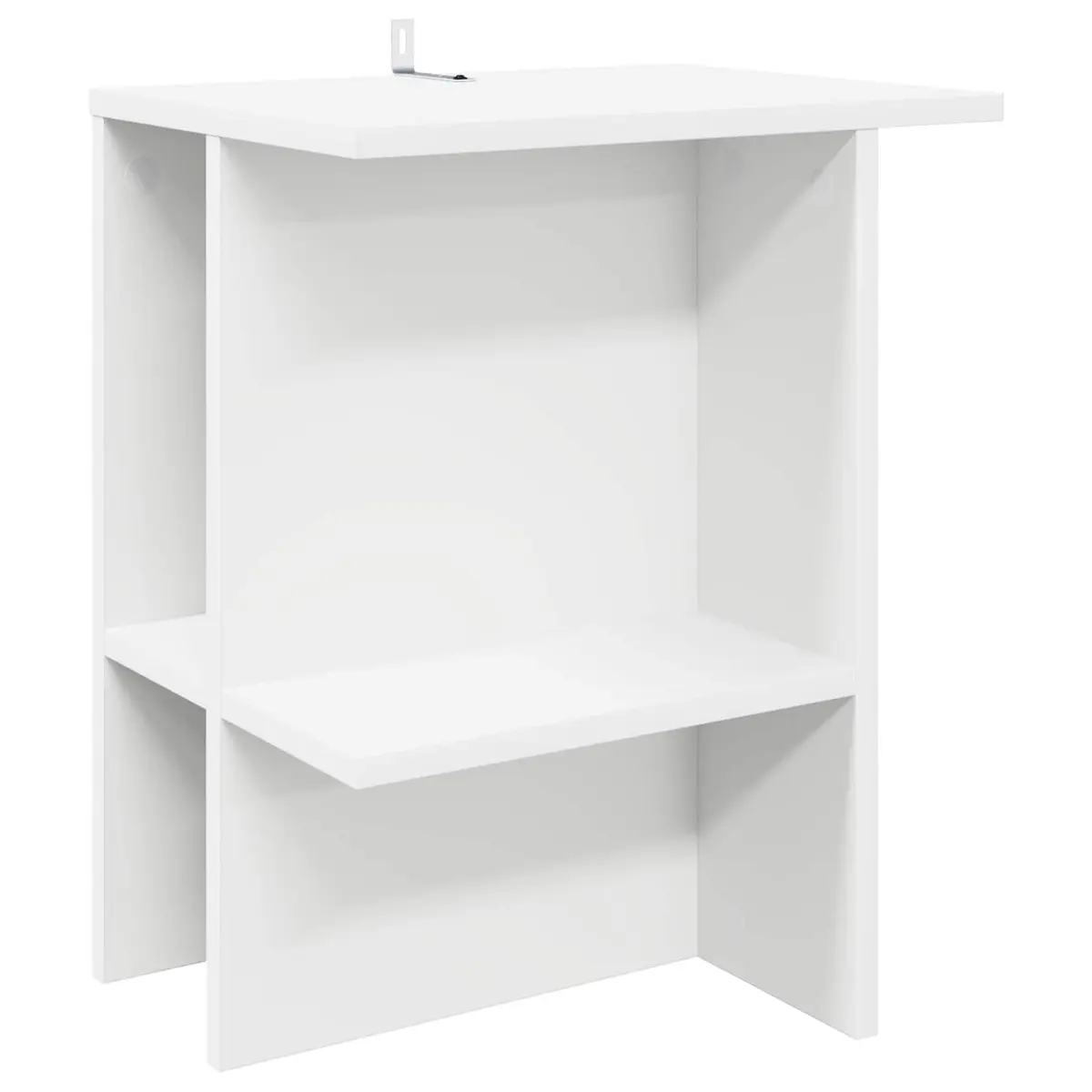White Coffee Table with Storage Shelves