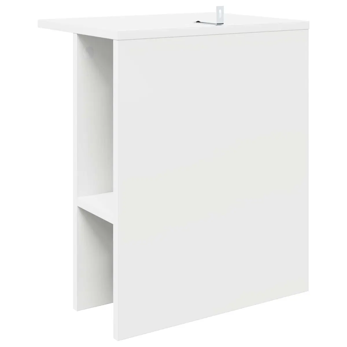 White Coffee Table with Storage Shelves