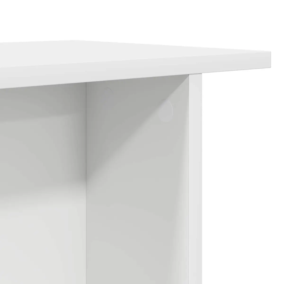 White Coffee Table with Storage Shelves