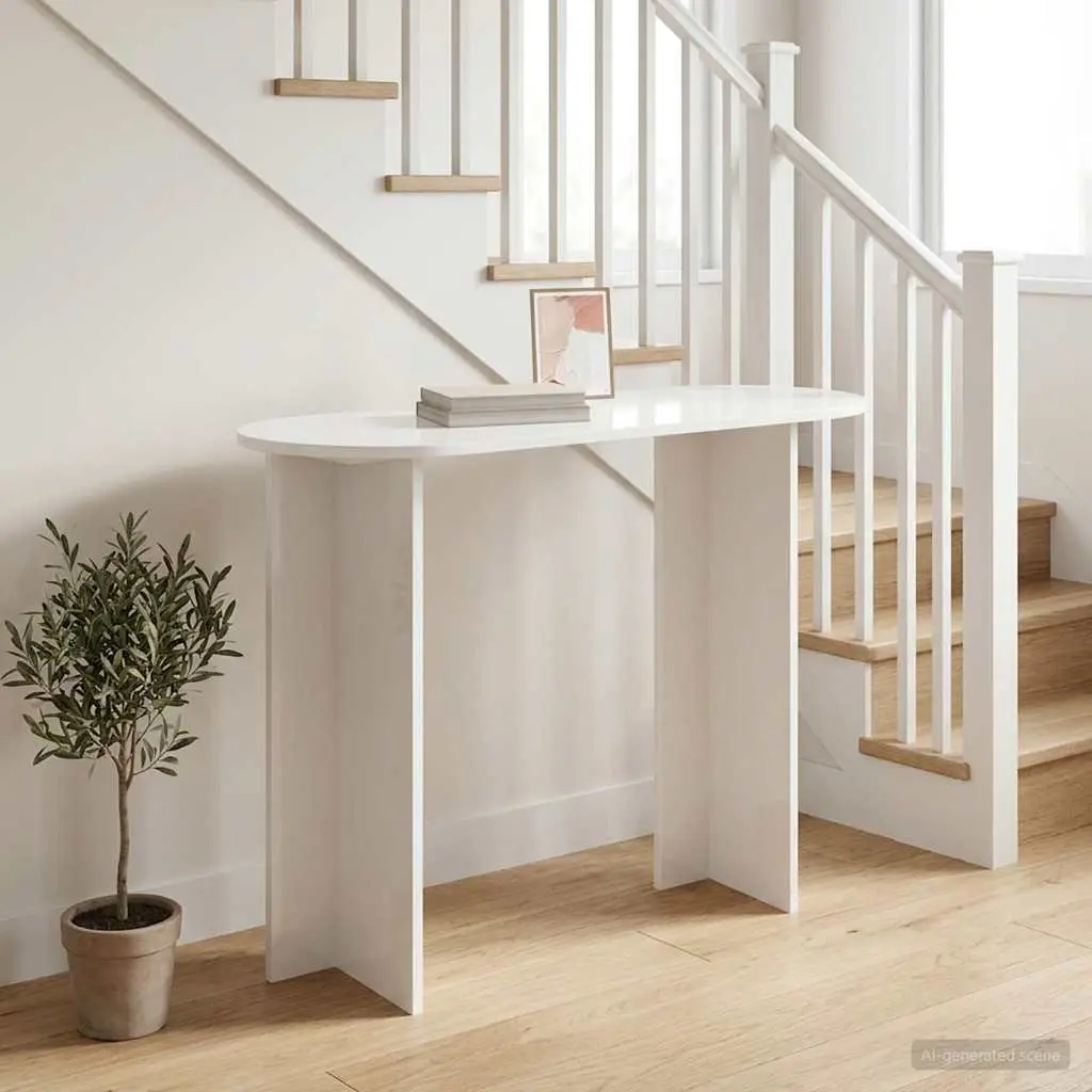 White Console Table for Hallways and Living Rooms