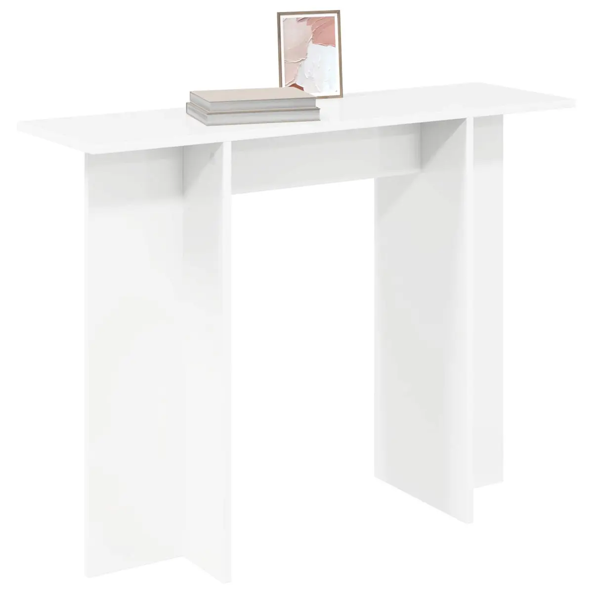 Console Table White 100x30x75cm Modern Hallway Entryway Living Room Accent