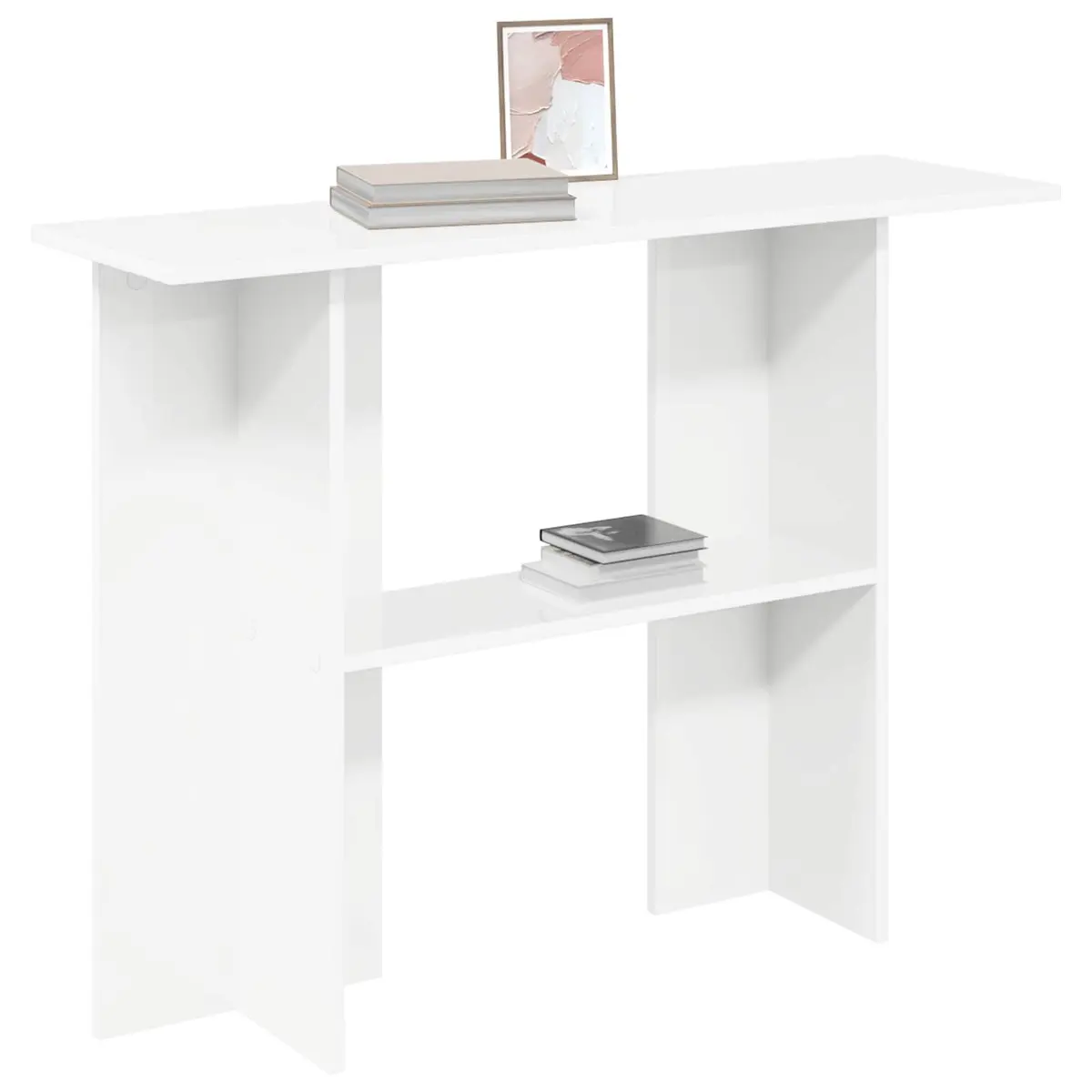 White Console Table with Engineered Wood Build