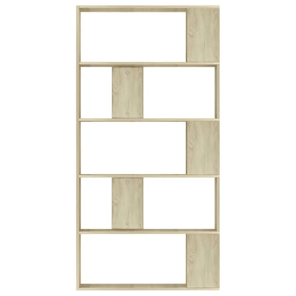 Brown Engineered Wood Book Cabinet with Room Divider Function