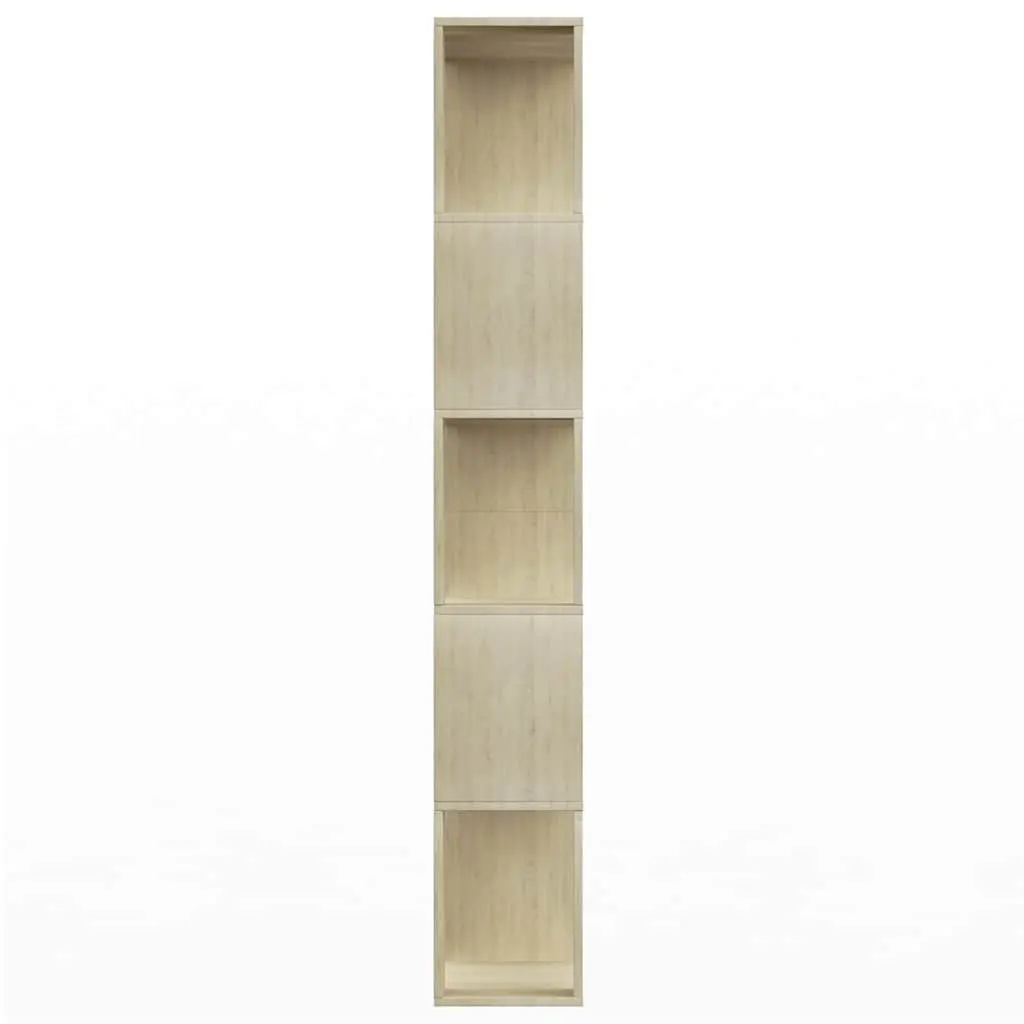 Brown Engineered Wood Book Cabinet with Room Divider Function