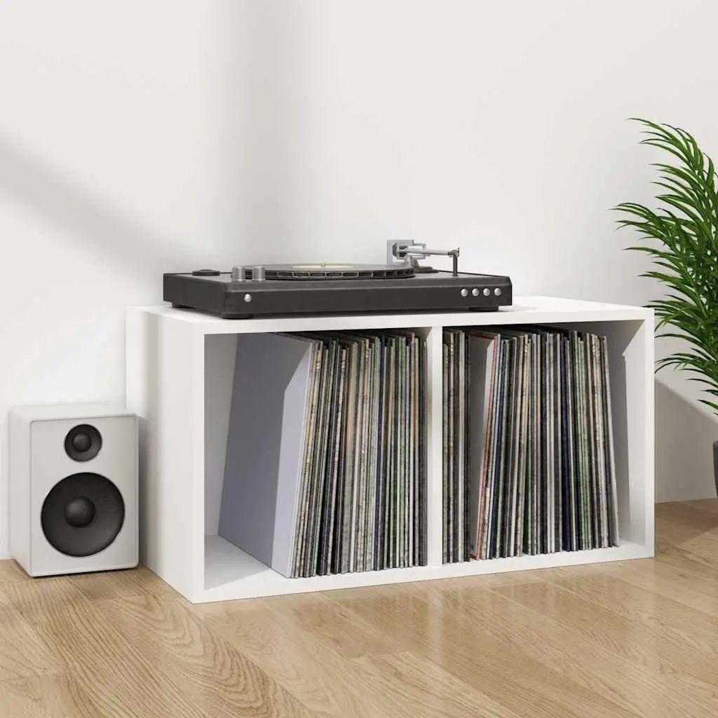 White Vinyl Storage Box for LP Records