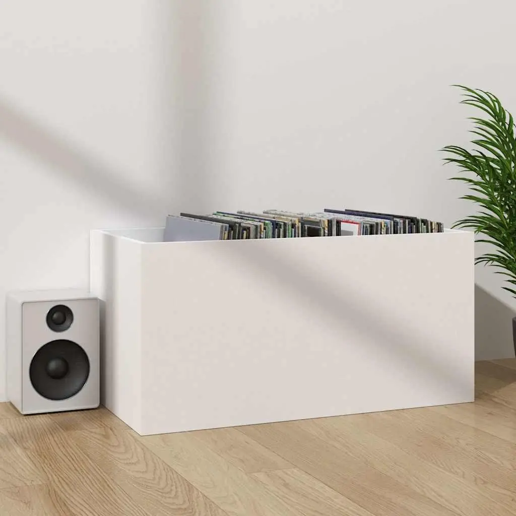 White Vinyl Storage Box for LP Records